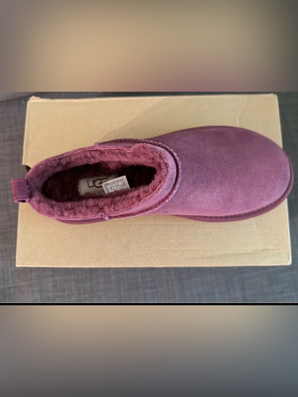 UGG Women Cozy Slip-On ankle boots in Burgundy